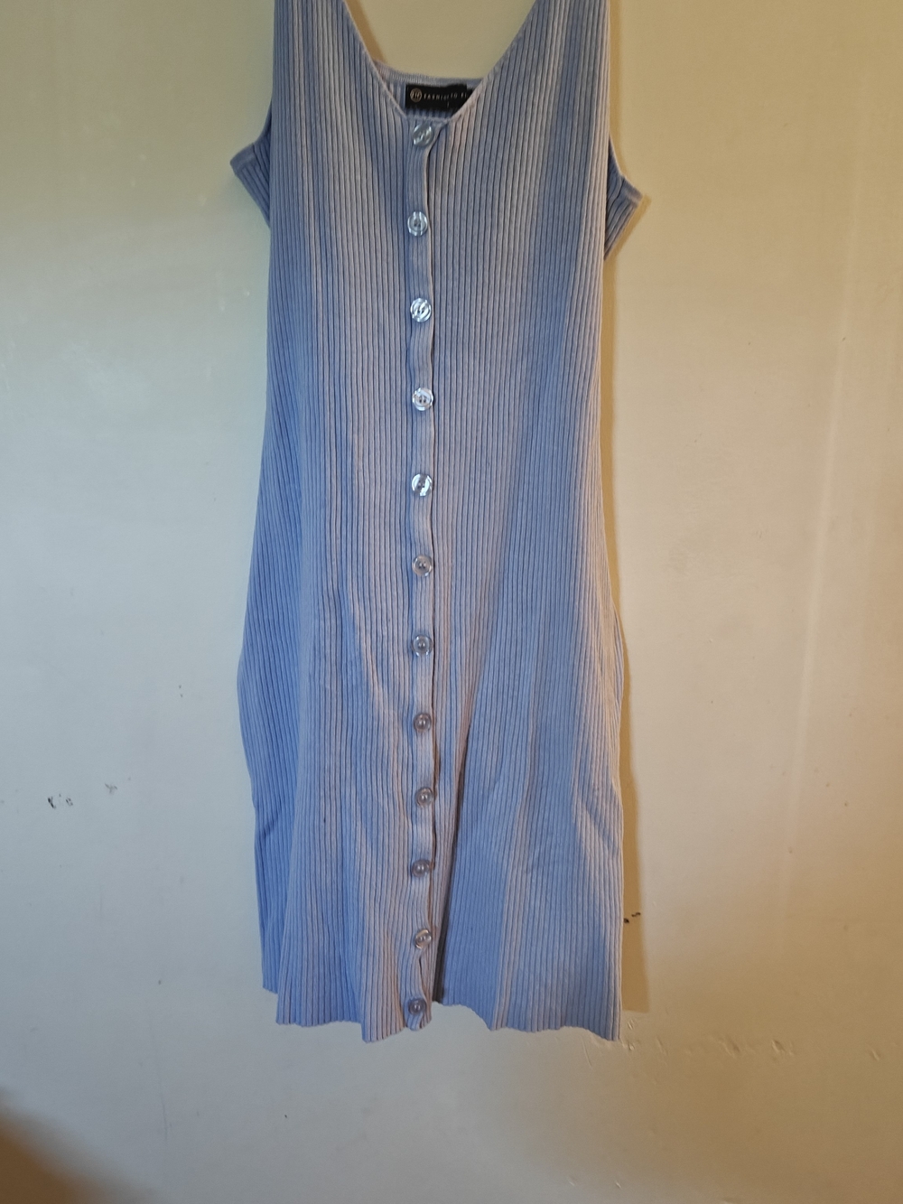 Fashion to Figure Light Blue Striped Button-Front Midi Dress